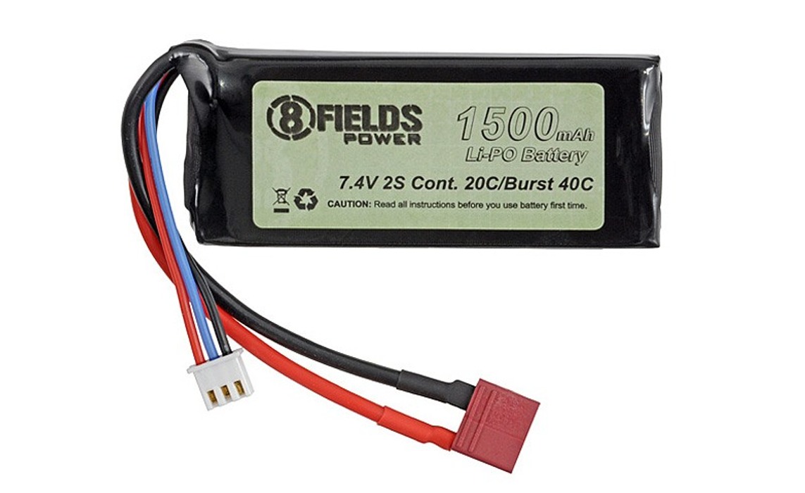 АКБ Li-Po 1500mAh 7,4V 20/40C моноблок T-Connector 8Fields фото 1