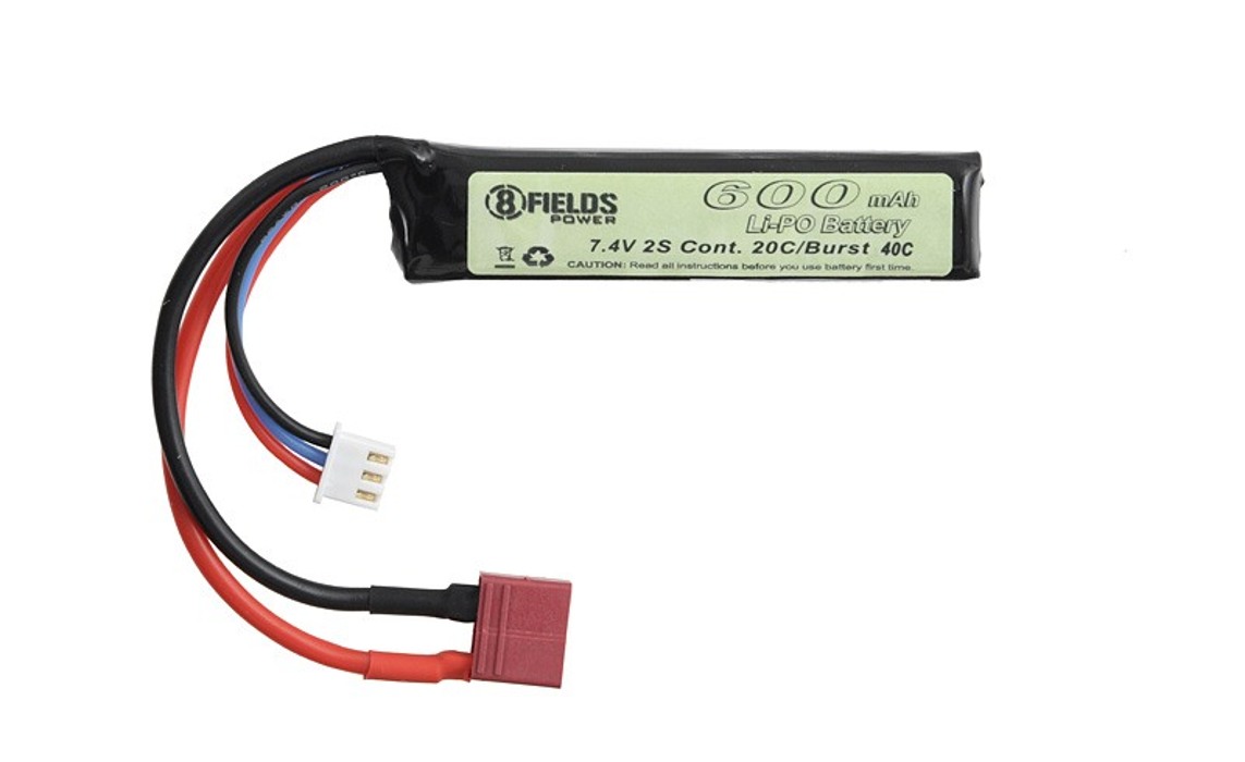 АКБ Li-Po 600mAh 7,4V 20/40C моноблок T-Connector 8Fields фото 1