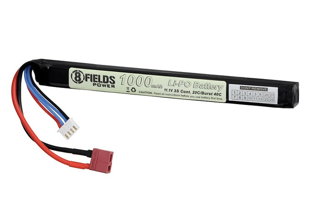 АКБ Li-Po 1000mAh 11,1V 20C моноблок 8Fields фото 2