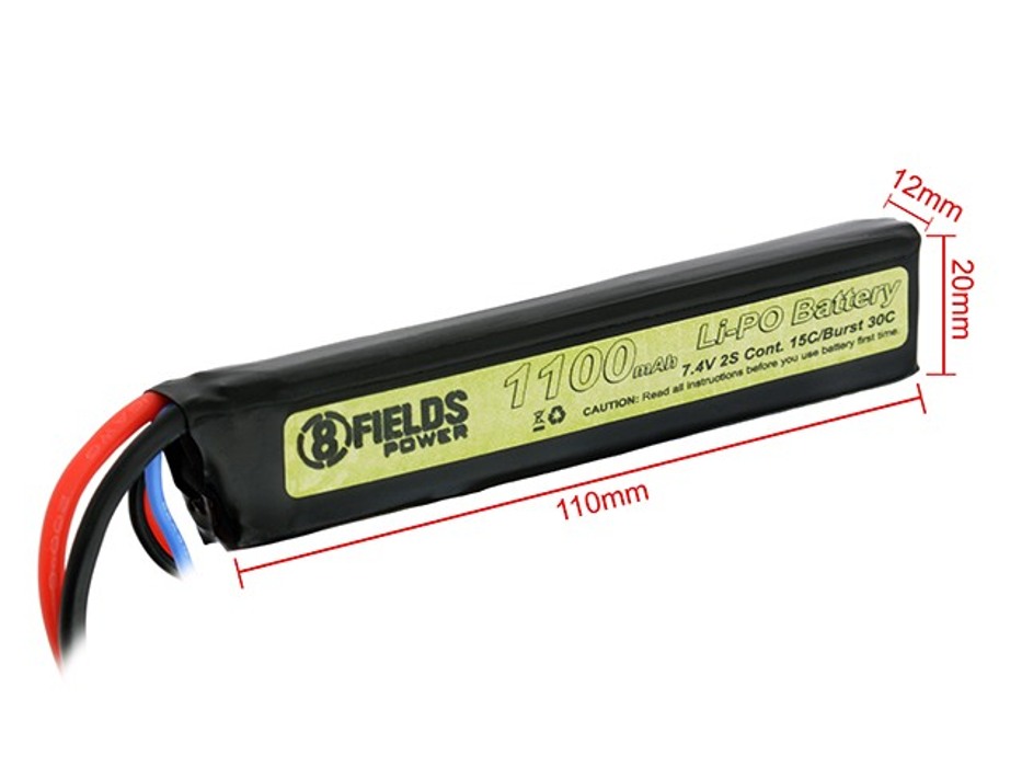 АКБ LI-PO 1100MAH 7,4 V 15/30C MT 8FIELDS фото 2