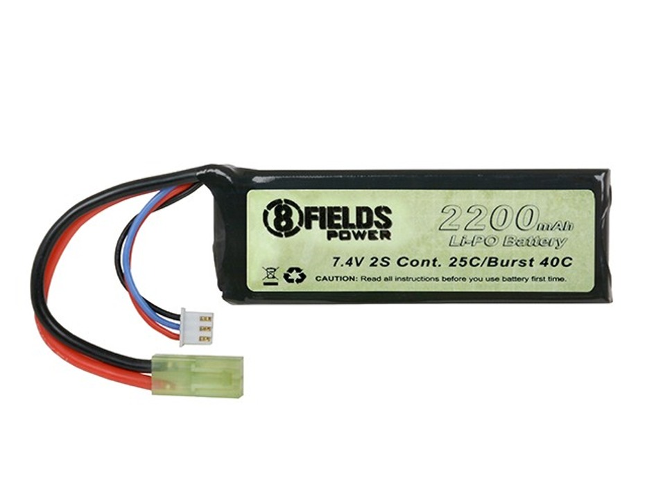 АКБ Li-Po 2200mAh 7,4V 20/40C моноблок T-Connector 8Fields фото 1