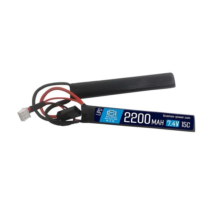 АКБ Li-Po 2200mAh 7,4V 15C міні-тамія [BLUEMAX POWER] фото 1