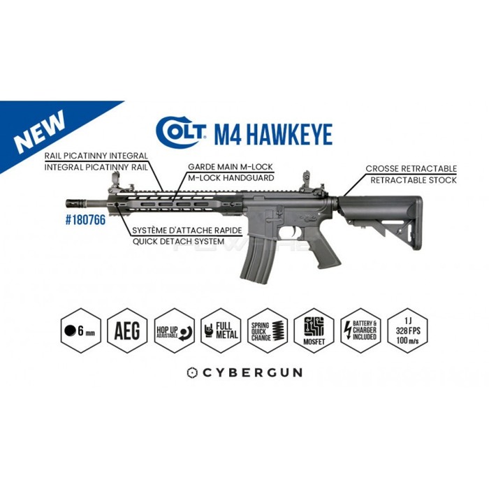 Штурмова гвинтівка Colt M4 Hawkeye Full metal CYBERGUN фото 9