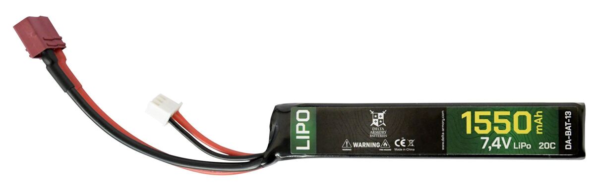 АКБ LiPo 1550mAh 7,4V T-конектор Delta Armory фото 1