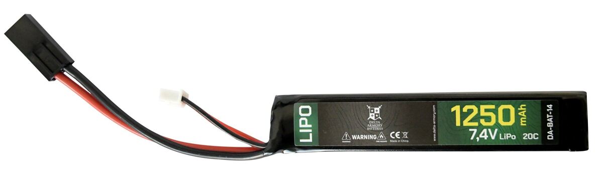 АКБ LiPo 1250mAh 7,4V Tamiya Delta Armory фото 1