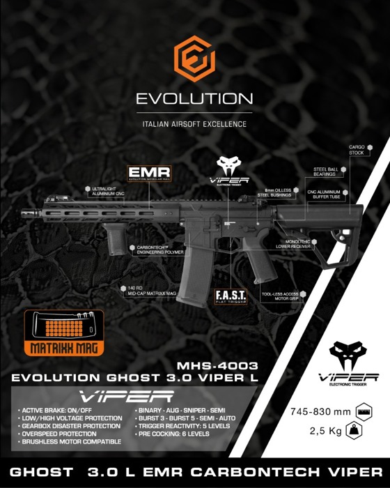 Штурмовая винтовка Evolution Ghost 3.0 Viper L фото 19