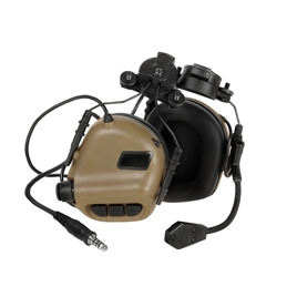 Тактичні навушники OPSMEN M32H EXF Coyote Brown Earmor