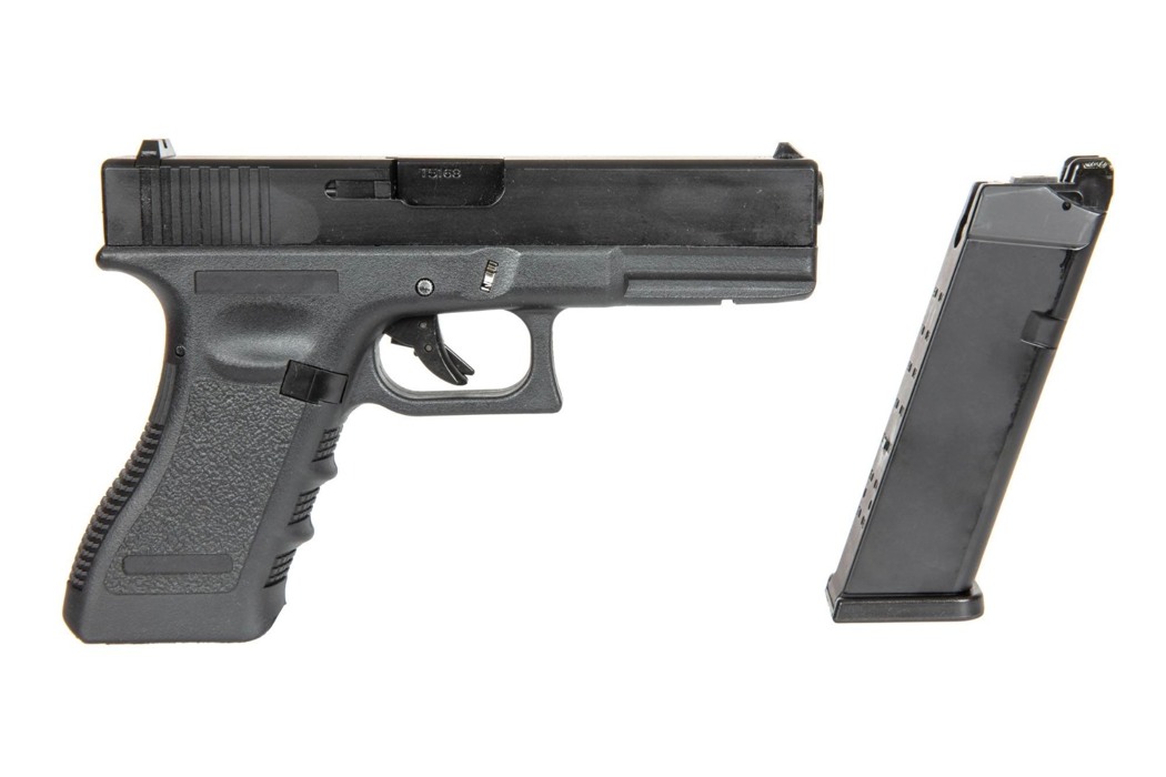 Пістолет Glock 17 Gen3. Black Green Gas EC-1101 фото 7
