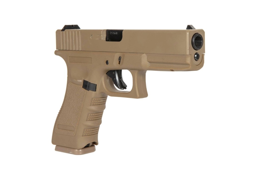 Пістолет Glock 17 Gen3. Tan Green Gas EC-1101 фото 4