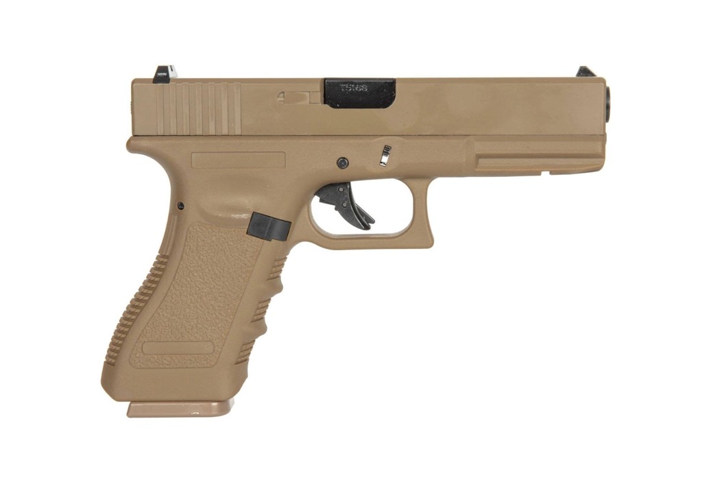 Пістолет Glock 17 Gen3. Tan Green Gas EC-1101 фото 5