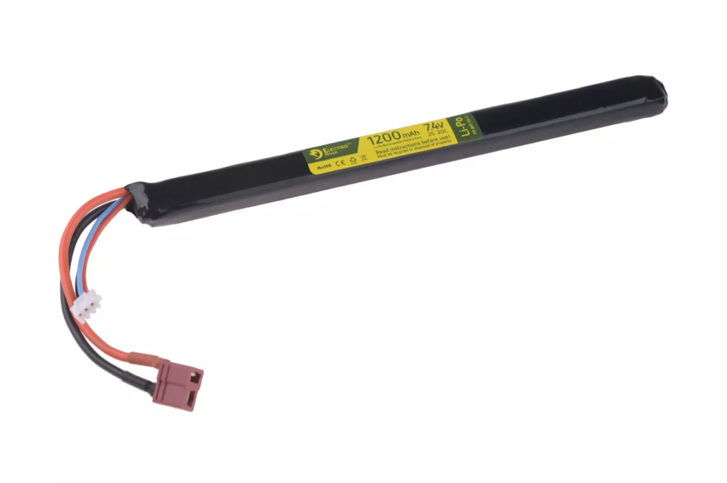 АКБ Li-Po 1200mAh 7,4 V 20C/40C моноблок T-Connector Electro River фото 1