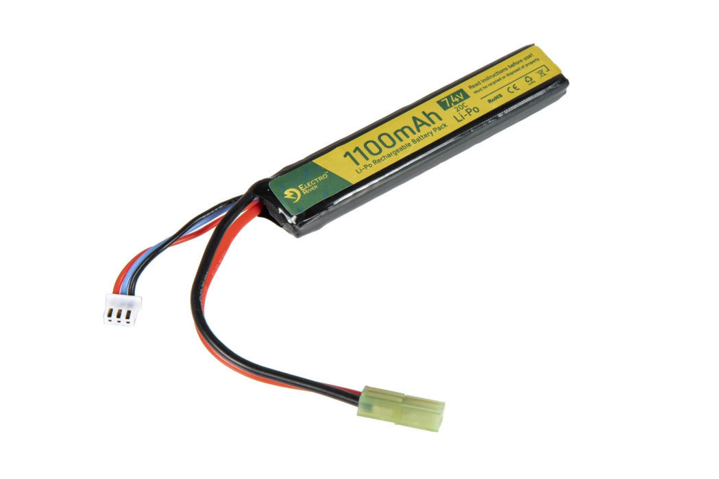 АКБ Li-Po 1100mAh 7,4 V 20C/40C моноблок Electro River фото 1