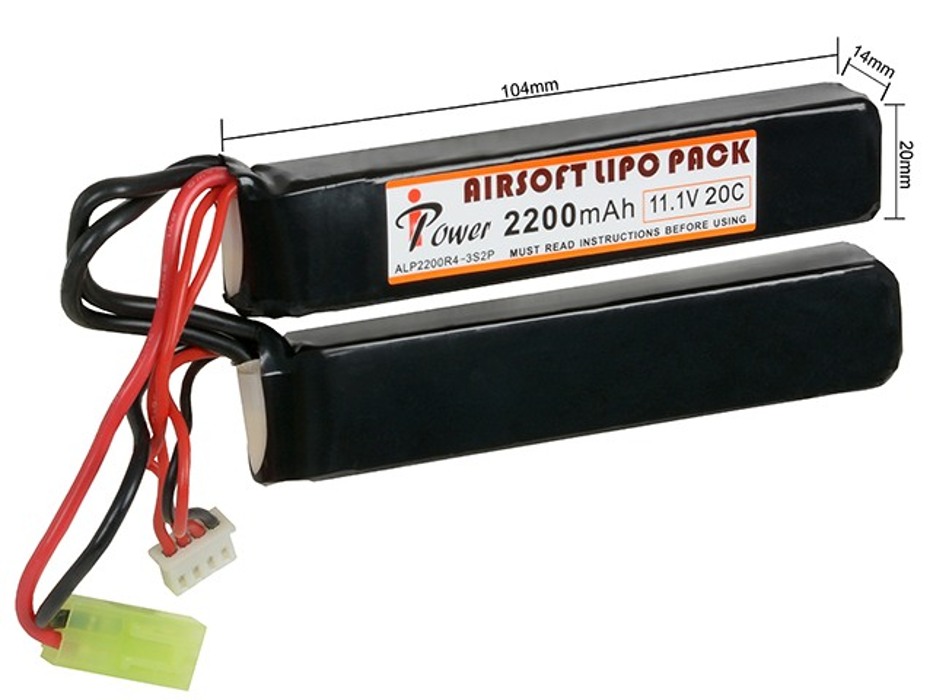 АКБ Li-Po 2200mAh 11,1V 20C Mini Tamiya [IPower] фото 2