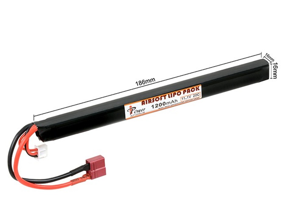 АКБ Li-Po 1200mAh 11,1V 20C моноблок T-connect IPower фото 2
