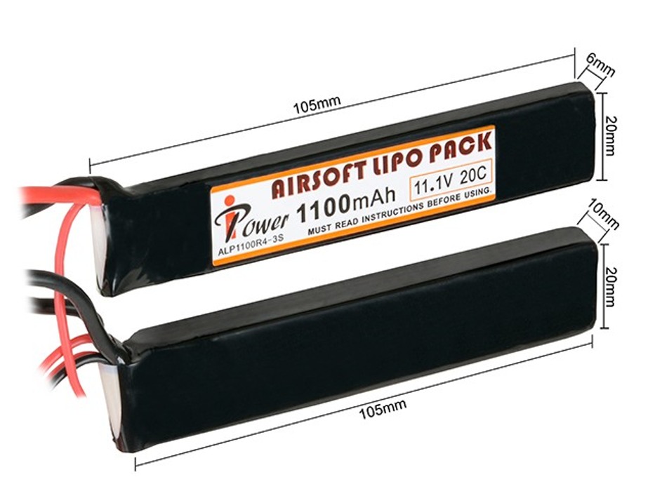 АКБ Li-Po 1100mAh 11,1V 20C IPower фото 2