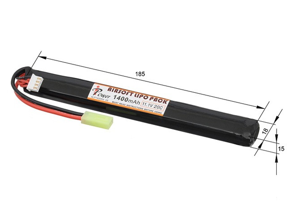 АКБ Li-Po 1400mAh 11,1V 20C моноблок IPower фото 2