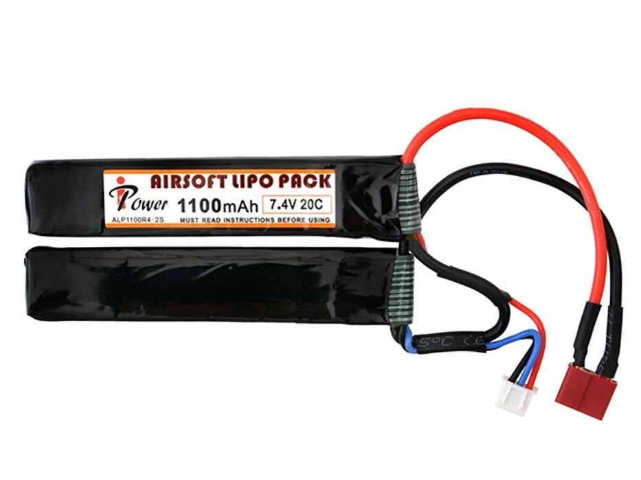 АКБ Li-Po 1100mAh 7,4 V 20C т-конектор [IPower] фото 1