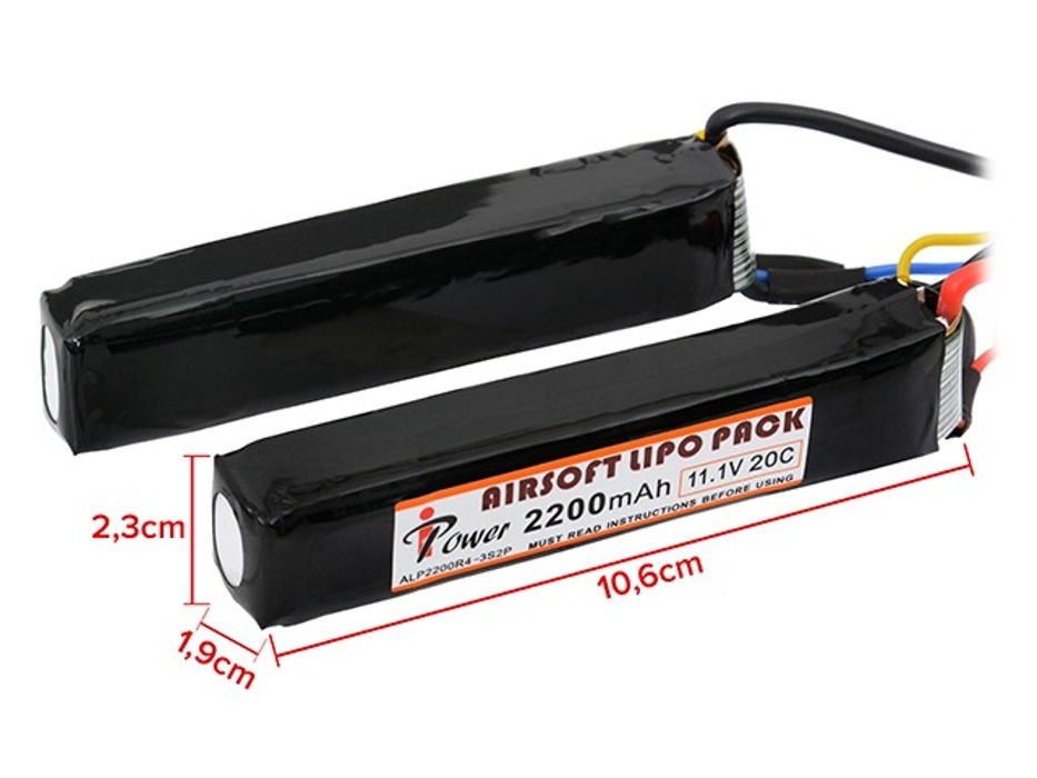 АКБ Li-Po 2200mAh 11,1V 20C T-connect [IPower] фото 2