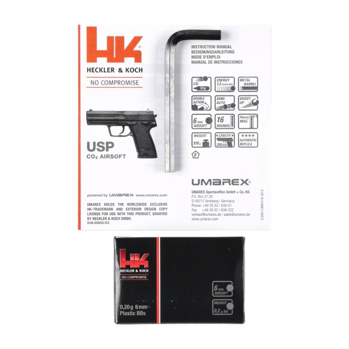 Пистолет H&K USP Metal Slide CO2 [Umarex] фото 14