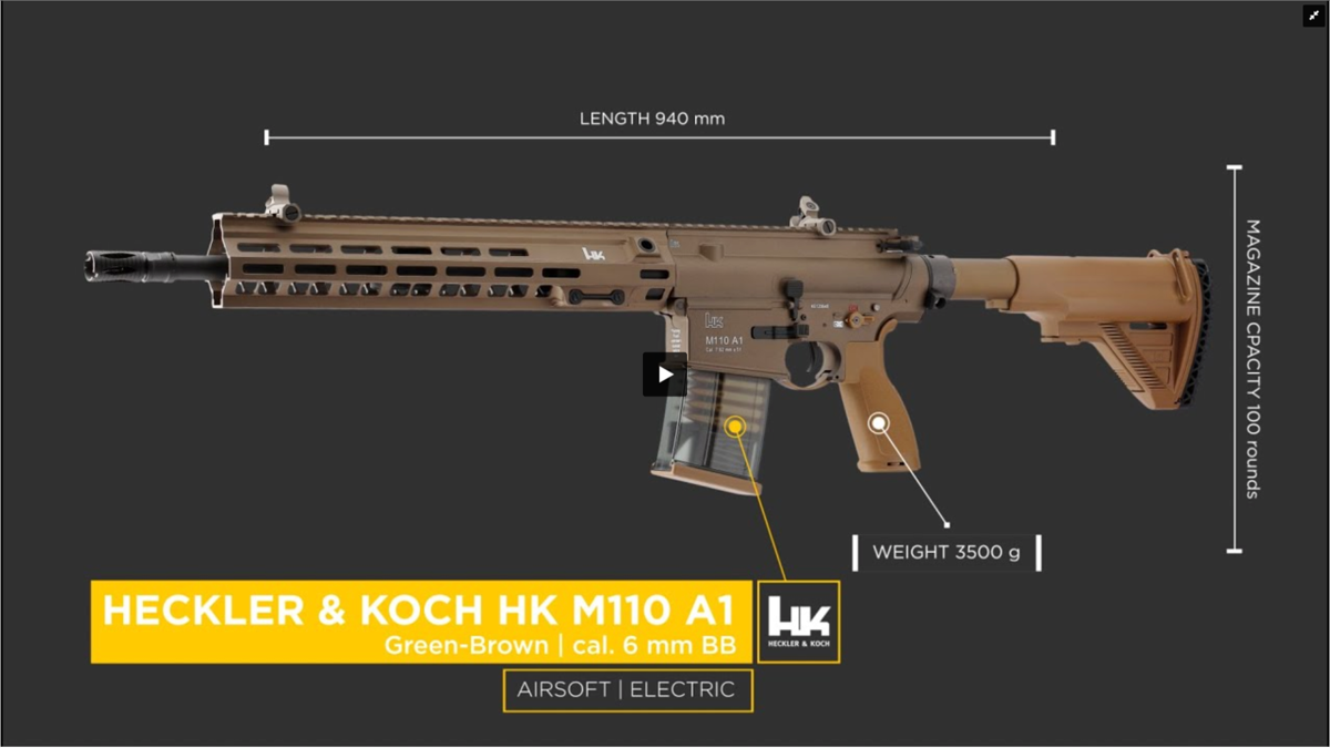 Снайперська гвинтівка Heckler & Koch M110 A1 Marksman 2.6237 Umarex фото 8