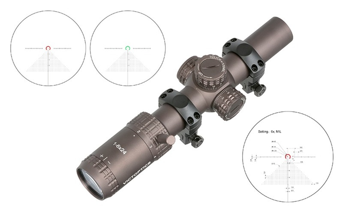 Приціл оптичний S6 1-6x24 - COYOTE FDE фото 9