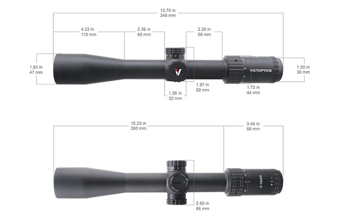 Прицел оптический S4 3-12X40 Vector Optics фото 14
