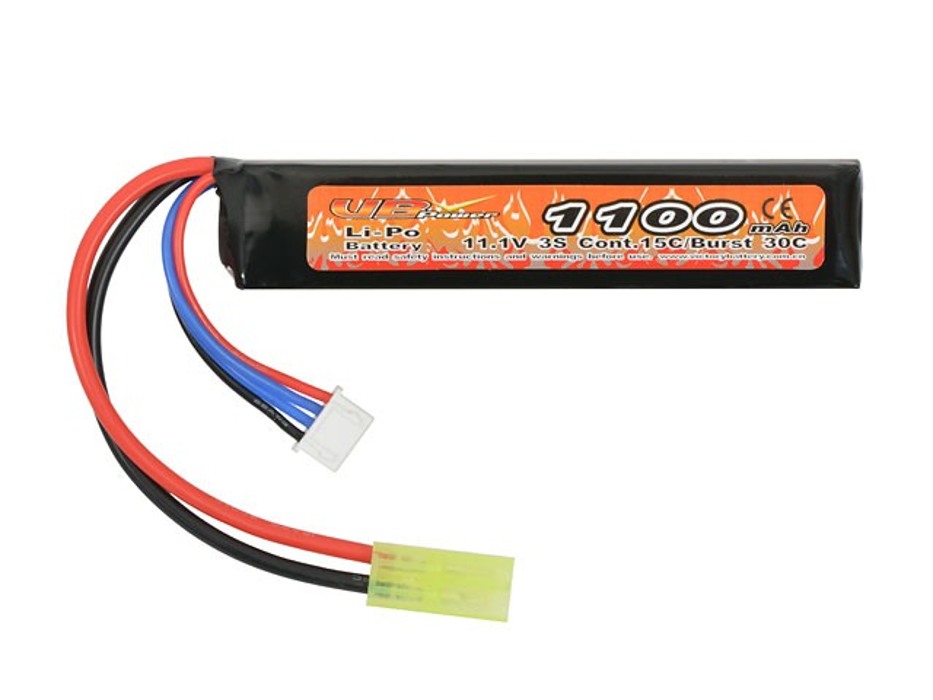 АКБ Li-Po 1100mAh 11,1 V 15C /30C моноблок міні-тамія VB фото 1