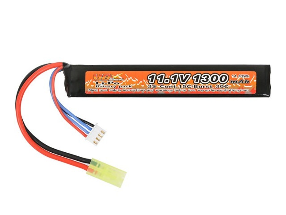 АКБ Li-Po 1300mAh 11.1 V 15C /30C моноблок міні-тамія VB фото 1