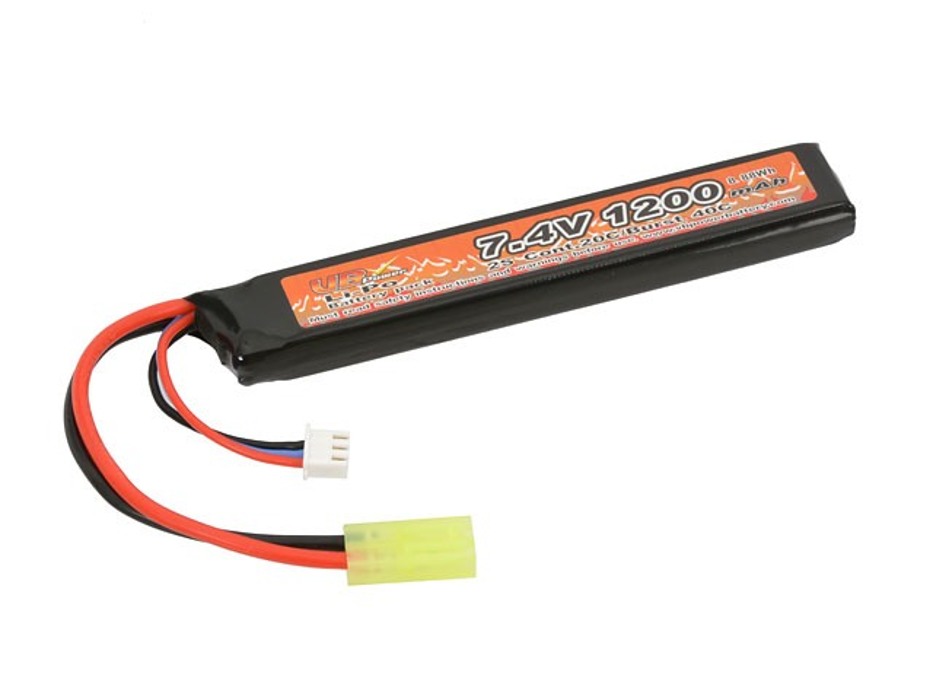 АКБ Li-Po 1200mAh 7,4V 20/40C моноблок VB фото 4