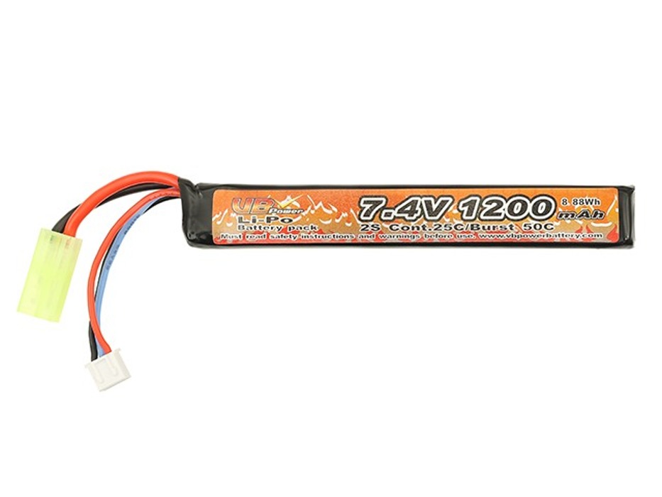 АКБ Li-Po 1200mAh 7,4V 25/50C моноблок VB фото 1
