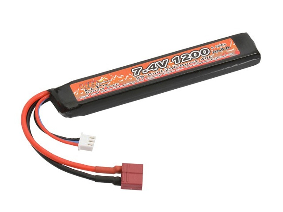 АКБ Li-Po 1200mAh 7,4V 20/40C T-конектор моноблок VB фото 4