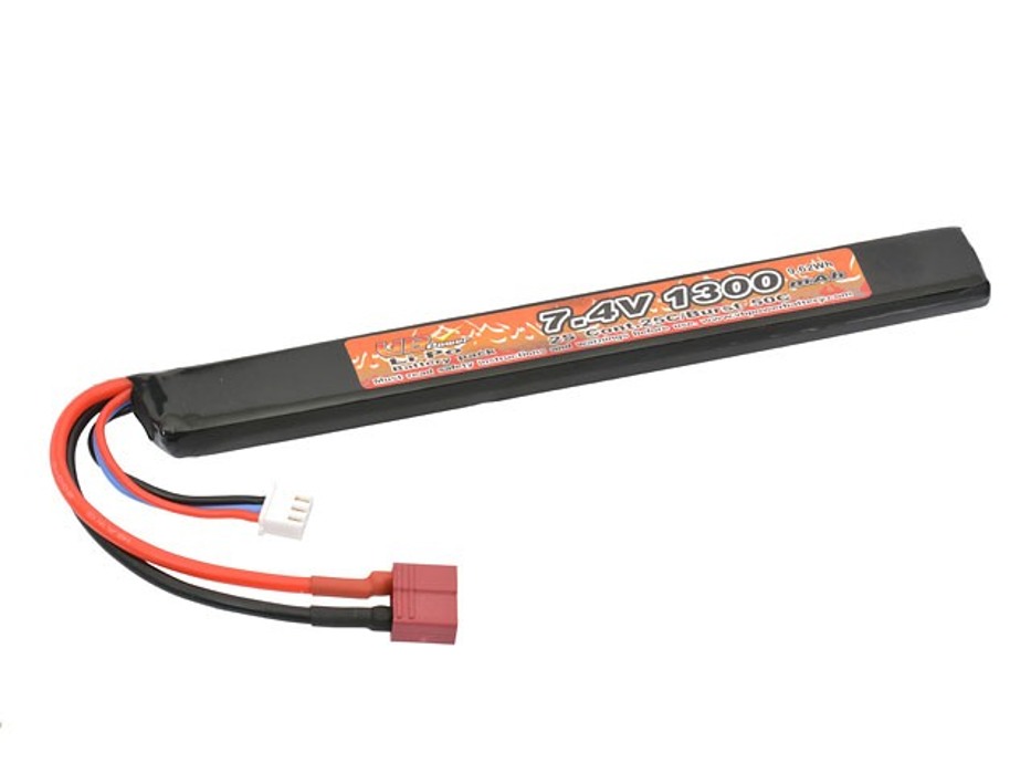АКБ Li-Po 1300mAh 7,4 V 20C /40C моноблок Т-конектор VB фото 2