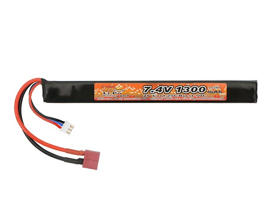 АКБ Li-Po 1300mAh 7,4 V 20C /40C моноблок Т-конектор VB фото 1