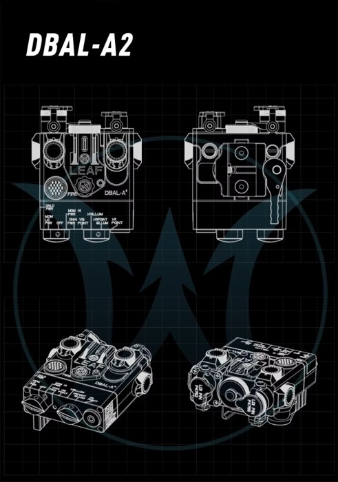 Тактичний блок Steiner AN/PEQ-15A DBAL-A2 Blue лазер + ліхтар+виносна кнопка black Wadsn фото 15