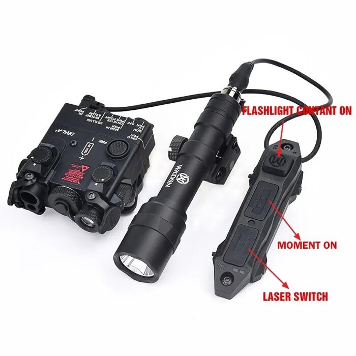 Тактичний блок Steiner AN/PEQ-15A DBAL-A2 Blue лазер + ліхтар+виносна кнопка black Wadsn фото 2