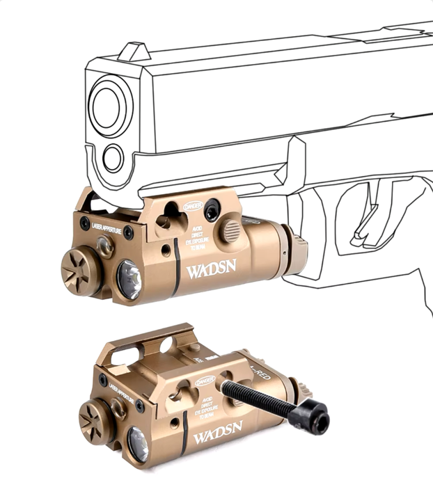 Тактичний світлодіодний ліхтар SF XC2 red laser DE WADSN фото 3