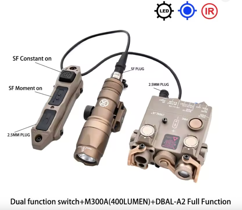 Тактичний блок Steiner AN/PEQ-15A DBAL-A2 Blue лазер + ліхтар+виносна кнопка Tan Wadsn фото 1