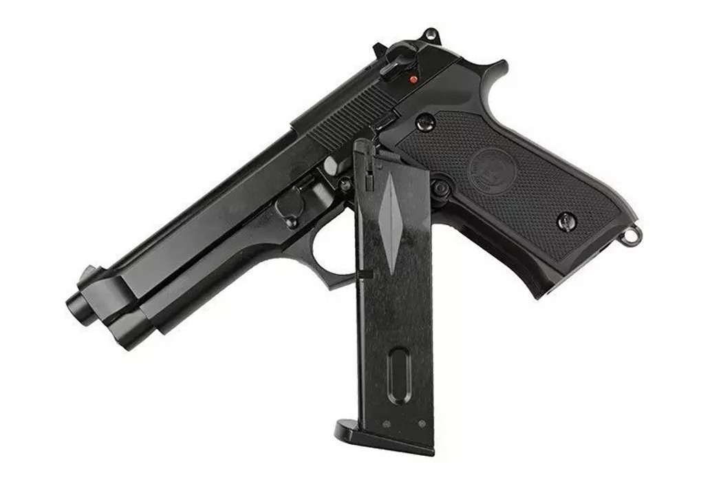 Пістолет Beretta M92 v.2 GBB Black Full Metal (LED Box) WE фото 6