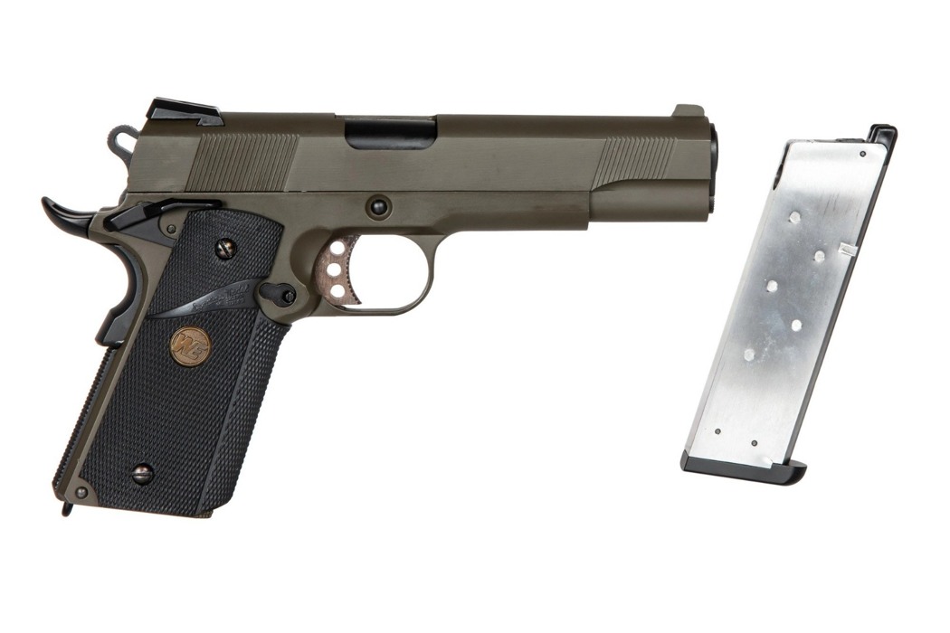 Пистолет SOCOM MEU Full Metal без ріс кріплення Olive WE фото 7
