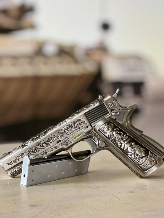 Пістолет M1911 метал Silver WE фото 8
