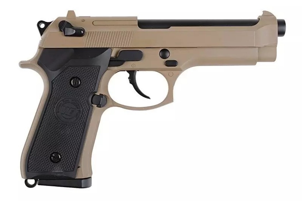 Пистолет Beretta M92 CO2 Tan/Black Full Metal [WE] фото 4