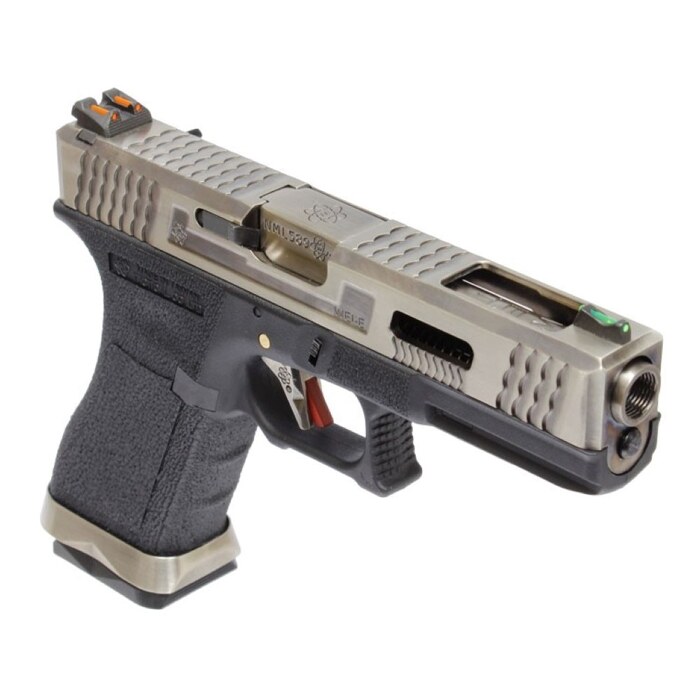 Пистолет Glock 18 Force T7 Metal Green Gas WE фото 4