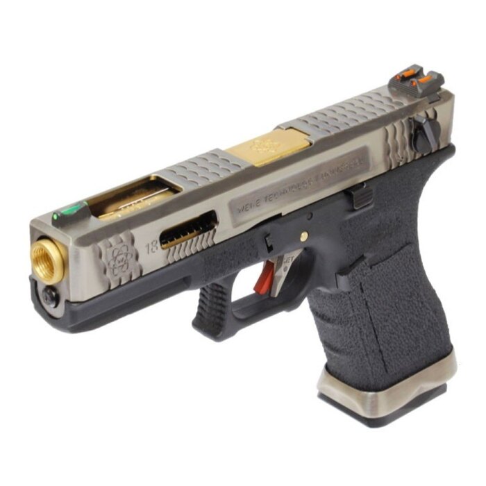 Пістолет Glock 18 Force T3 Metal Green Gas WE фото 3
