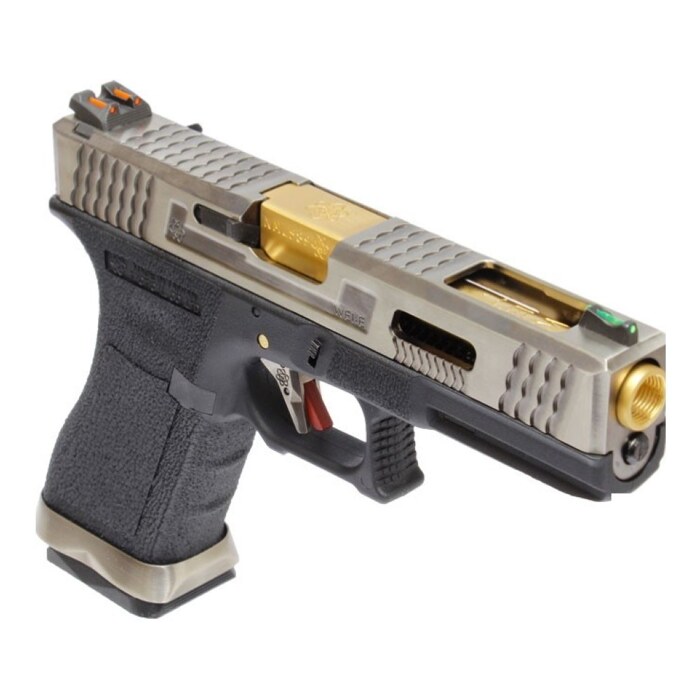 Пістолет Glock 18 Force T3 Metal Green Gas WE фото 4