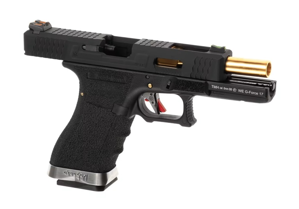 Пистолет Glock 17 Gen4. Force Pistol Gold WE Metal Green Gas фото 3