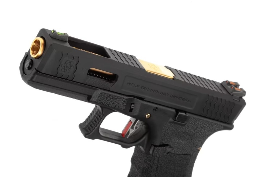 Пистолет Glock 17 Gen4. Force Pistol Gold WE Metal Green Gas фото 4