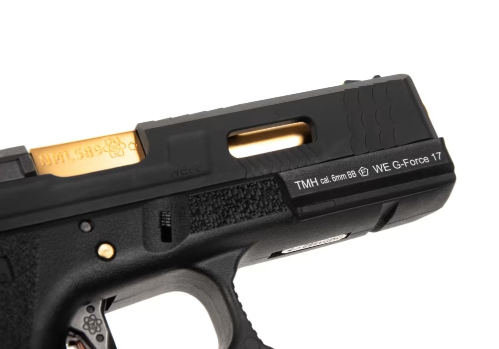Пистолет Glock 17 Gen4. Force Pistol Gold WE Metal Green Gas фото 5