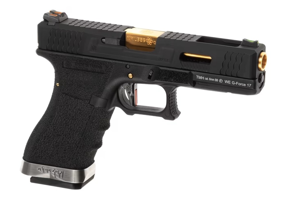 Пистолет Glock 17 Gen4. Force Pistol Gold WE Metal Green Gas фото 1