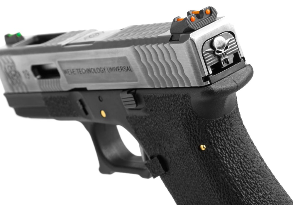 Пистолет Glock 19 Force pistol WE Metal Silver Green Gas фото 14