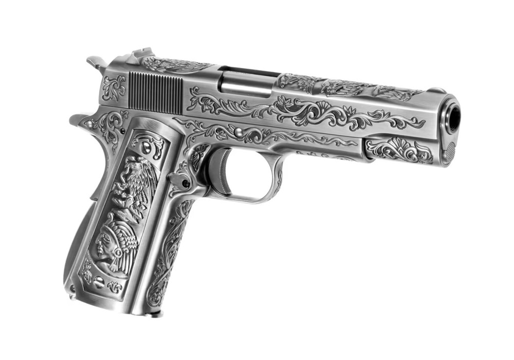 Пістолет M1911 метал Silver WE фото 3